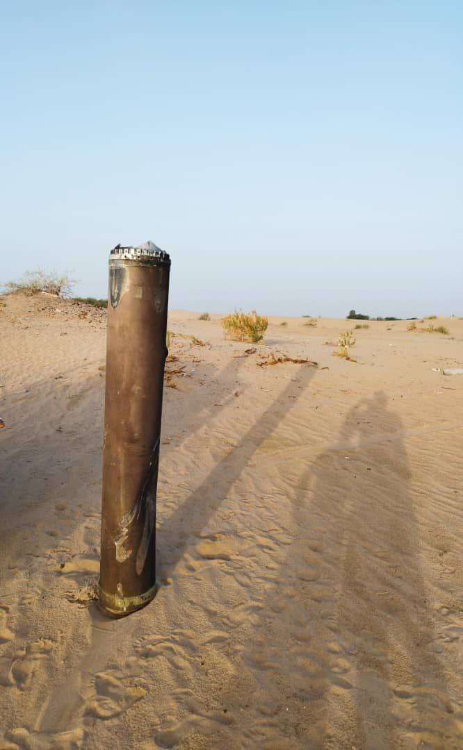 شاهد .. صورة أولية للصاروخ التي أطلقته جماعة الحوثي باتجاه هذه المحافظة فجر اليوم